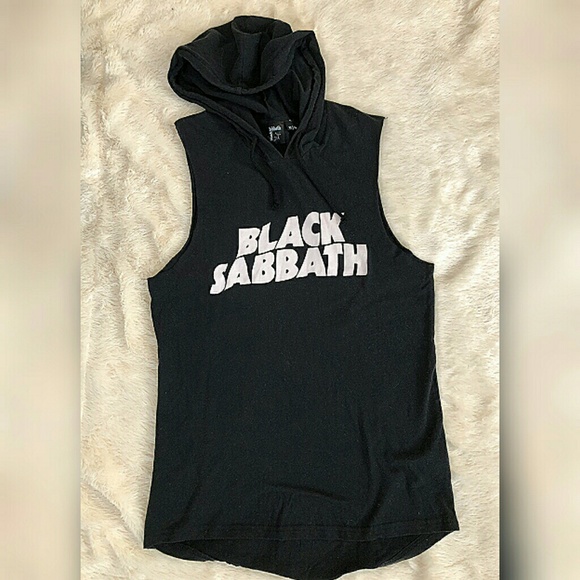 Cotton On Tops - Black Sabbath Hooded Muscle Tank💥¤♡